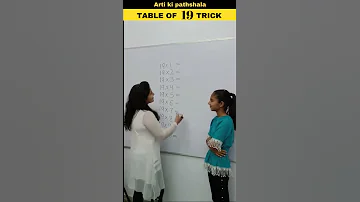 Easy Trick To Learn Table Of 19 Multiplication Table Of 19 Maths Tables Pahada Shorts Shortsfeed 