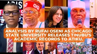 Analysis by Rufai Oseni as Chicago State University Releases Tinubu's Academic Records to Atiku.