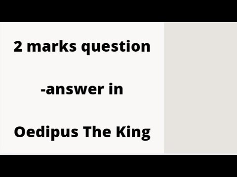 short question answer of oedipus rex