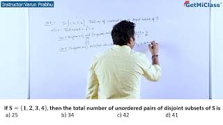 Unordered Pairs of Disjoint Subsets JEE 11th Maths Sets