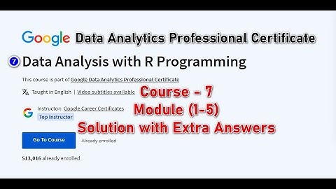 Google Data Analytics | Course 7 | Module (1-5) | Solution + Extra Answers | Coursera