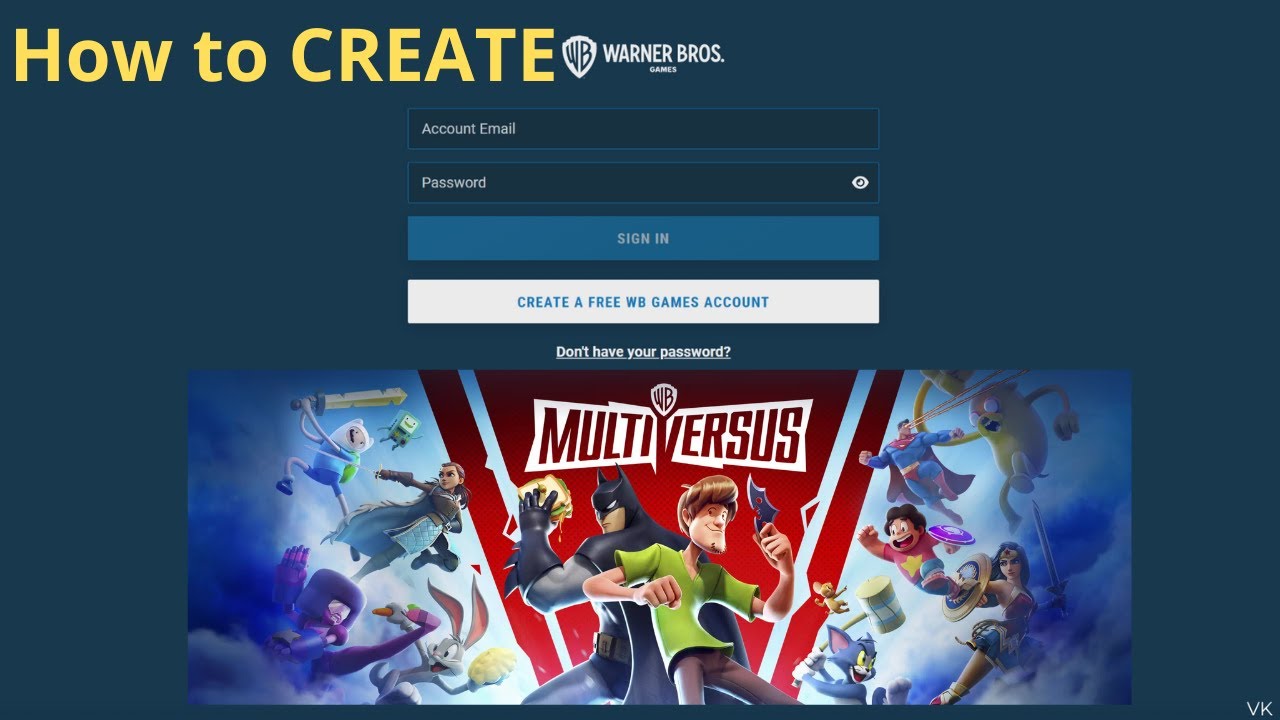 How to CREATE WB Games Account for MULTIVERSUS 