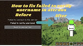 Failed To Verify Username Minecraft Tlauncher Multiplayer Aternos Server Fixed Youtube