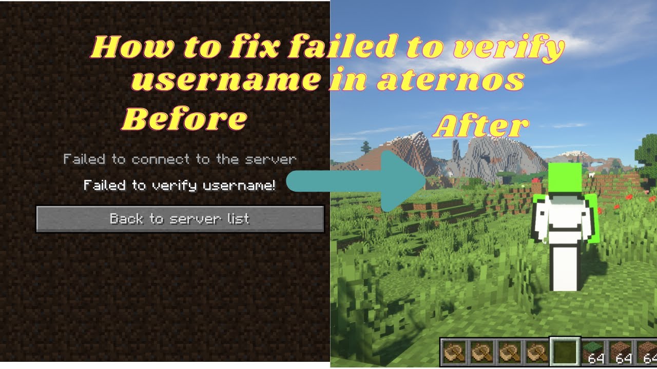 How To Fix Failed To Verify Username In Aternos Youtube