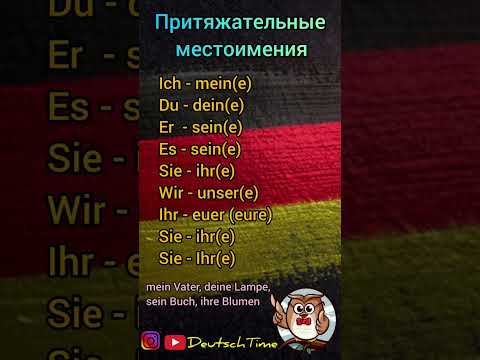 Немецкий с нуля 🇩🇪#shorts Притяжательные местоимения