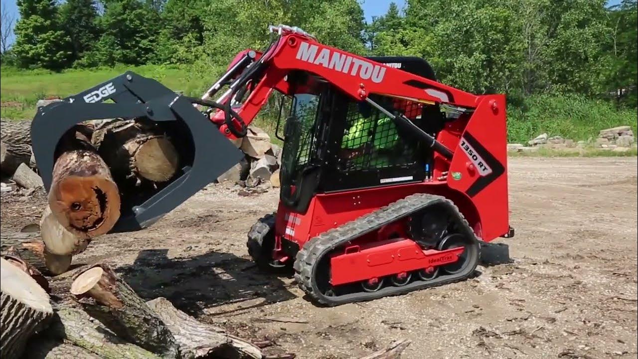 Manitou RT Track Loader with Grapple Bucket YouTube