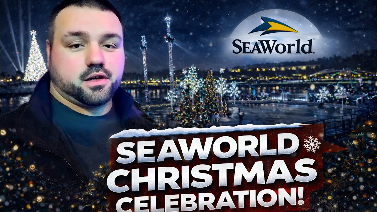 Первый взгляд на рождественский праздник SeaWorld Orlando 2025 | Новые шоу, угощения и праздничны...