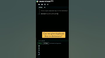 Can dictionary have duplicate keys python? #shorts #python