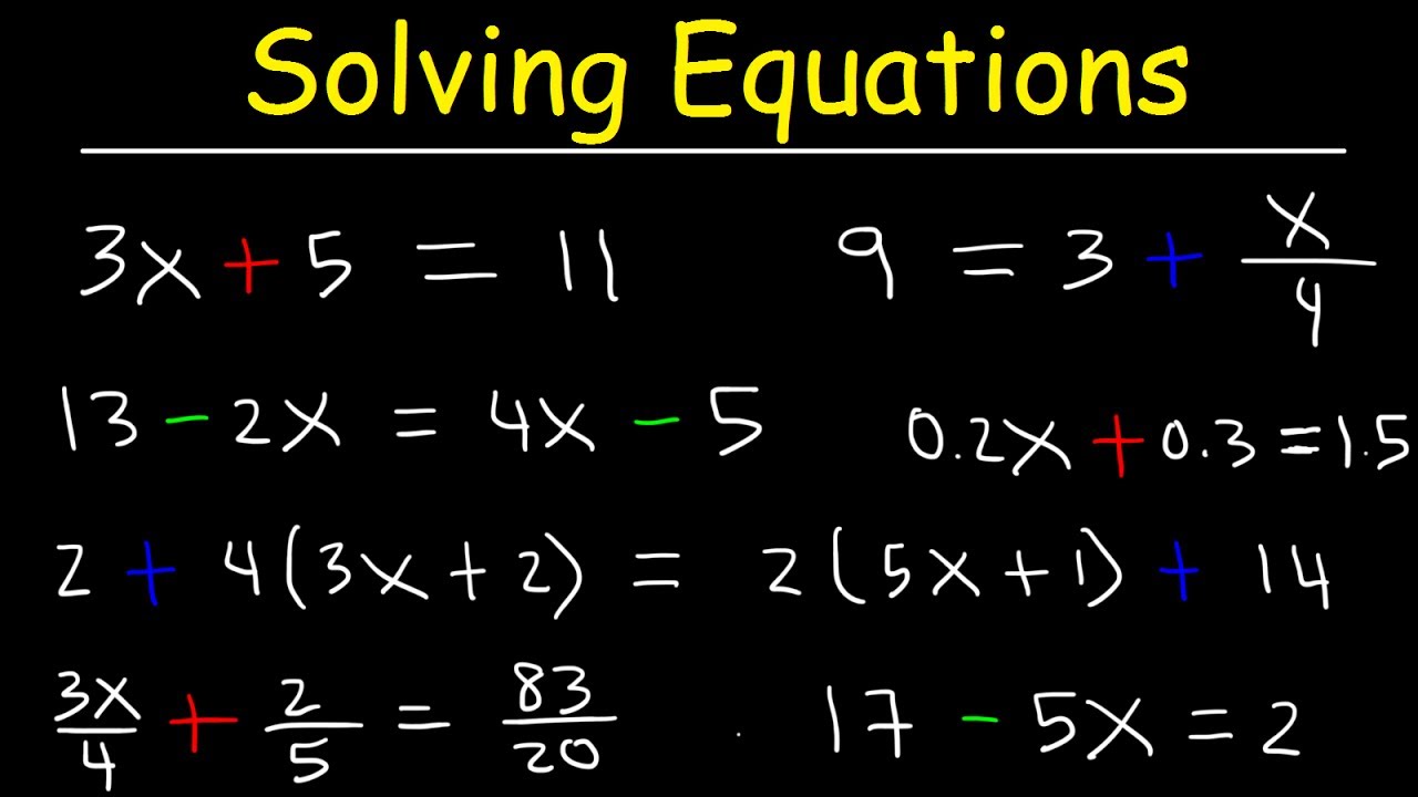 Solving Two Step Equations With Fractions, Variables on ...