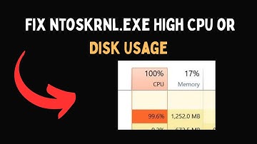 Fix ntoskrnl exe High CPU or Disk Usage