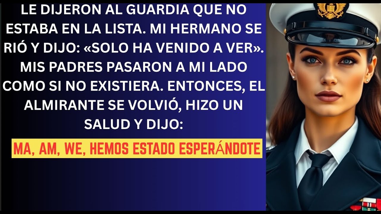 Me borraron de la ceremonia de mi hermano, hasta que su general me saludó como «almirante Cartwright