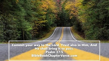 Psalm 37:5 Commit your way to the Lord, Trust also in Him, And He shall bring it to pass. [181 secs]