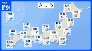 今日の天気・気温・降水確率・週間天気【12月17日 天気予報】｜TBS NEWS DIG