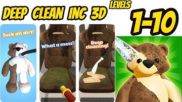 Deep Clean Inc 3D Game All levels 1-10 Gameplay Walkthrough (iOS-Android)