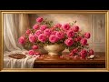 Elegant Flowers Framed Painting | 4 Hours of Timeless Art For Your TV 🌹 📺
