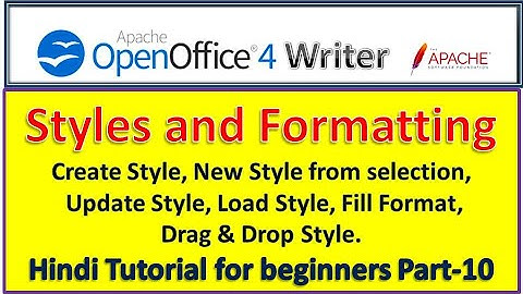 Styles and Formatting in Open Office Writer. How to Create, Update, Load style in Writer.