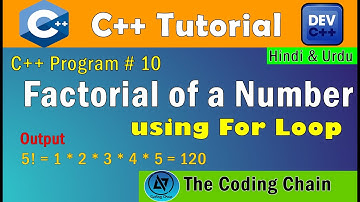C++ program #10 to Find Factorial of a Number using Loop | C++ programming for beginners(Urdu)