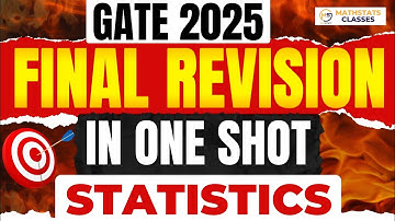 GATE 2025 Final Revision in One Shot 🔥| GATE 2025 Statistics | Target GATE 2025 || Mathstats