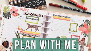 Classic Dashboard Happy Planner Plan With Me - Live Love Posh Wildly Chic Sticker Book May 2024
