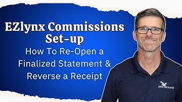 EZlynx Commissions Setup - How To Re-Open a Finalized Statement & Reverse a Receipt