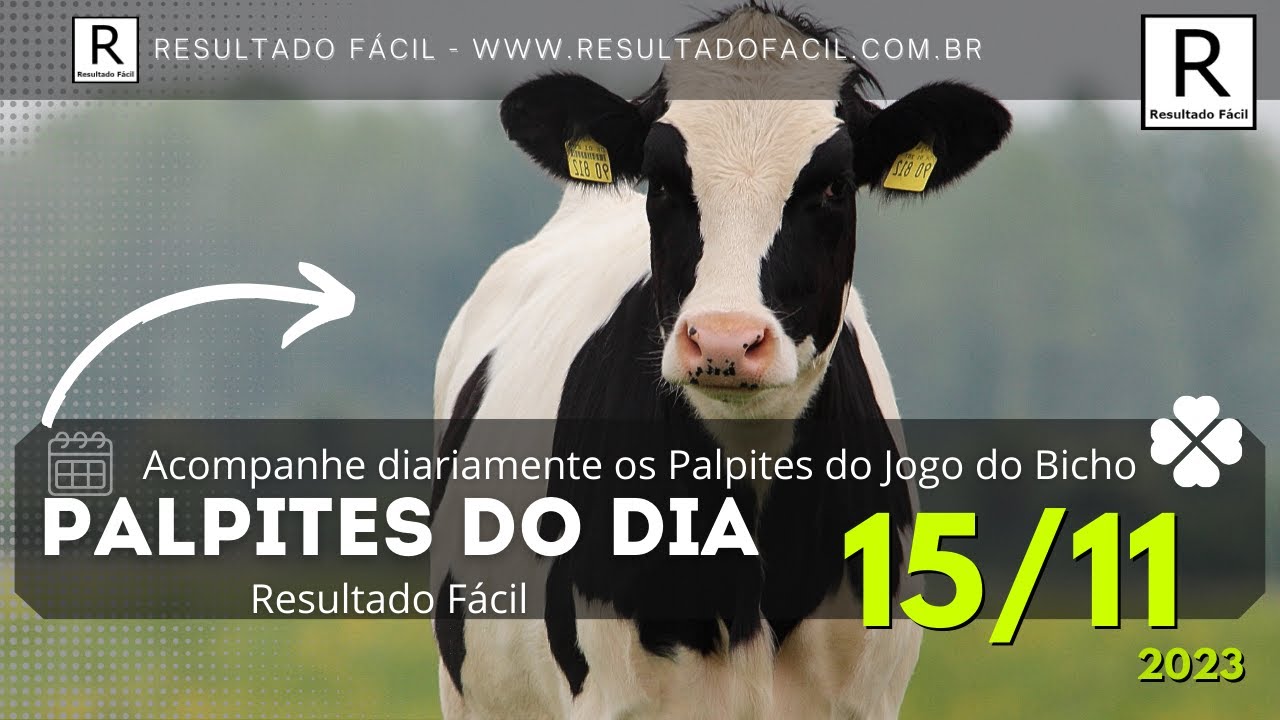 Palpite do dia 15/12/2023 Jogo do Bicho - Resultado Fácil 