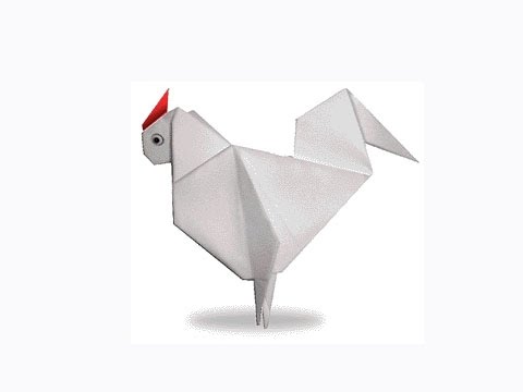 Cách gấp, xếp con gà trống bằng giấy origami - Video hướng dẫn xếp hình - How to make a Chicken | Foci