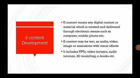 E-content Development