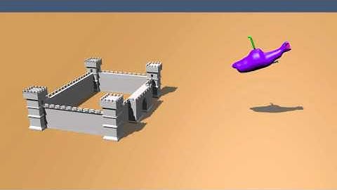 Blender Submarine + Castle Explosion