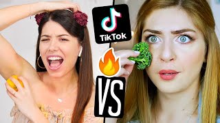 PROVIAMO I BEAUTY HACKS PIÙ STRANI DI TIK TOK!!! | Adriana Spink ft. @Senza Trucco