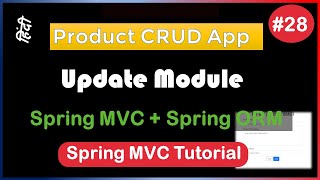 CRUD Operation using Spring MVC | Update Module Product CRUD Application | Spring MVC Tutorial