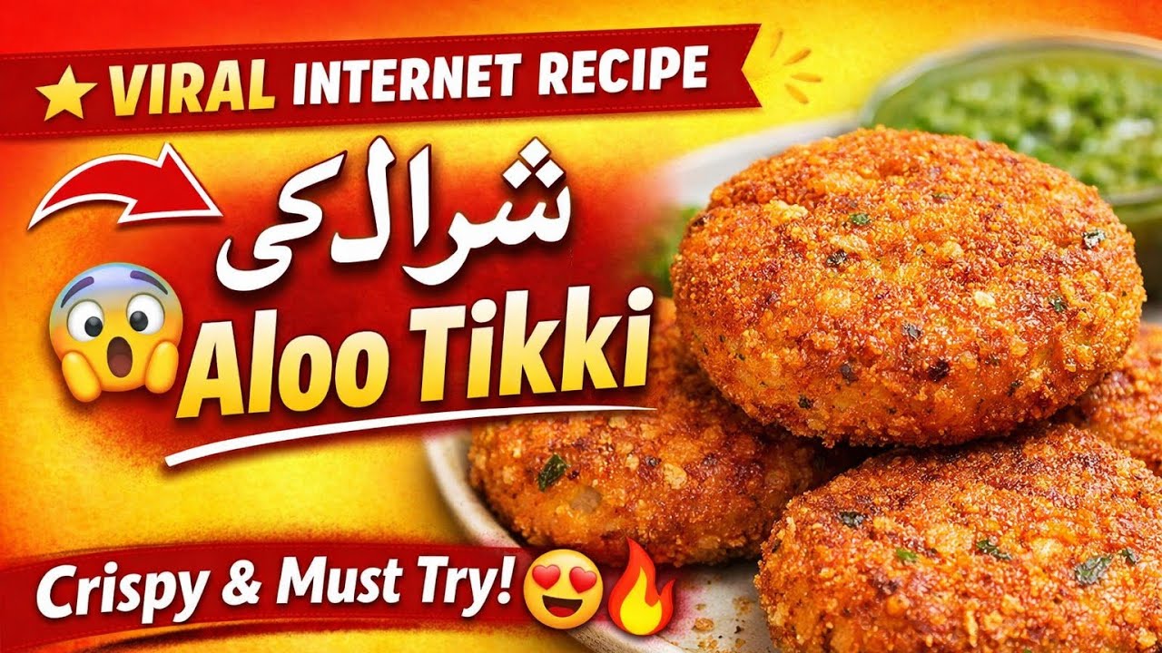 انٹرنیٹ کی مشہور ریسپی | سب کی پسندیدہ وائرل ٹکی| Crispy & Must Try! 😍Everyone Is Making This! 🔥