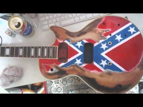 Diy Rebel Guitar ザックワイルドのレベルフラッグのギターの塗装をしよう Youtube