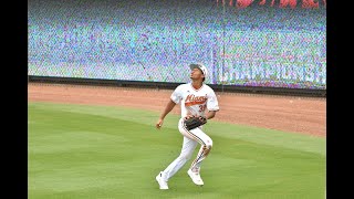 Jacoby Long -Outfield-Miami Hurricanes vs Pittsburgh Baseball 5-18-24