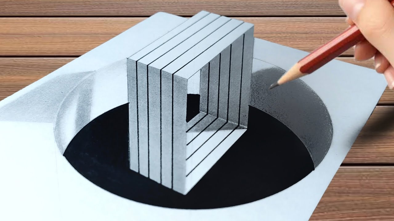 Beautiful ❤️ 3D Anamorphic Illusion Drawing Step By Step 
