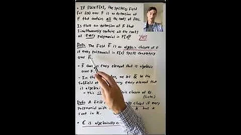 Algebraic Closures are Algebraically Closed (Algebra 3: Lecture 12 Video 4)