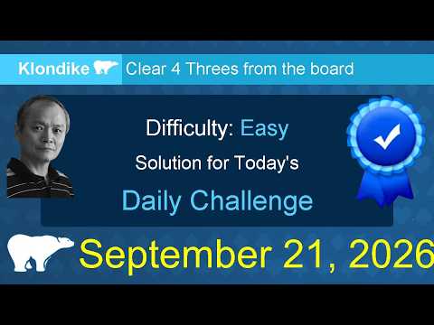 Microsoft Solitaire Collection: Klondike - Easy - September 21, 2026