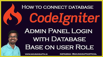 Codeigniter 3 - Admin Login System | Login with Authentication, Validation | User-Admin | Chapter #5