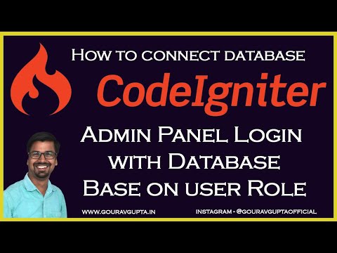 Codeigniter 3 - Admin Login System | Login with Authentication, Validation | User-Admin | Chapter #5