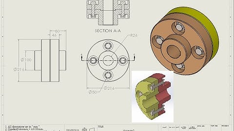 Flange Coupling Design Assembly in SolidWorks