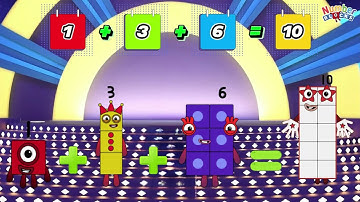 ADDITION OF NUMBERBLOCKS STEP SQUAD CLUB | ADD 3 NUMBERS | LEARN TO COUNT | ColorArt_id