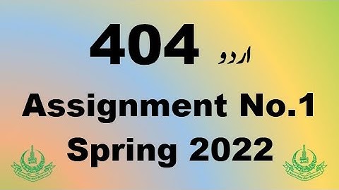 AIOU Code 404 Solved Assignment No.1 Spring 2022