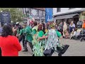 Glastonbury morris dancing "Gwyn's Dance" today at the Glastonbury Dragons Wild Hunt Event.