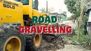 Road Gravelling in Prk. 36 Sea Breeze Brgy. ILang Davao city. Operating Heavy Equipment