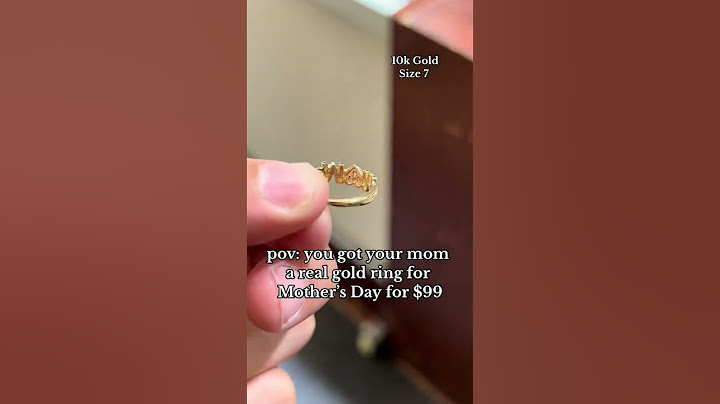 Real 10K Gold MOM Ring for Mother's Day Gift #rings #diamondring #goldrings #goldring