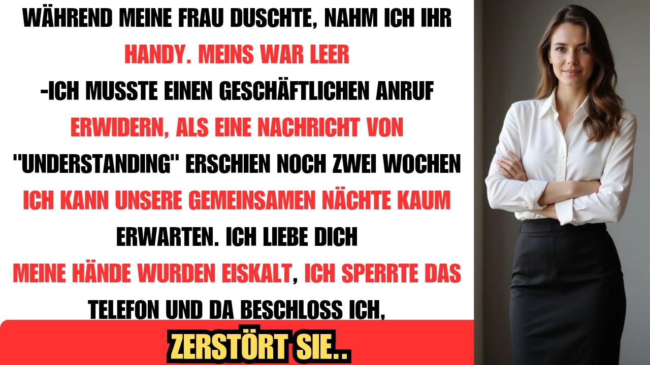 Als meine Frau duschte, sah ich auf ihrem Handy eine Nachricht: ‚Ich kann es kaum erwarten