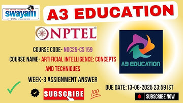 NPTEL Artificial Intelligence: Concepts and Techniques Week 3 Assignment Answers | Jul–Dec 2025