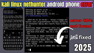 How to fix ERROR 404 Not found while installing nethunter kali linux #404 #kalilinux #2025