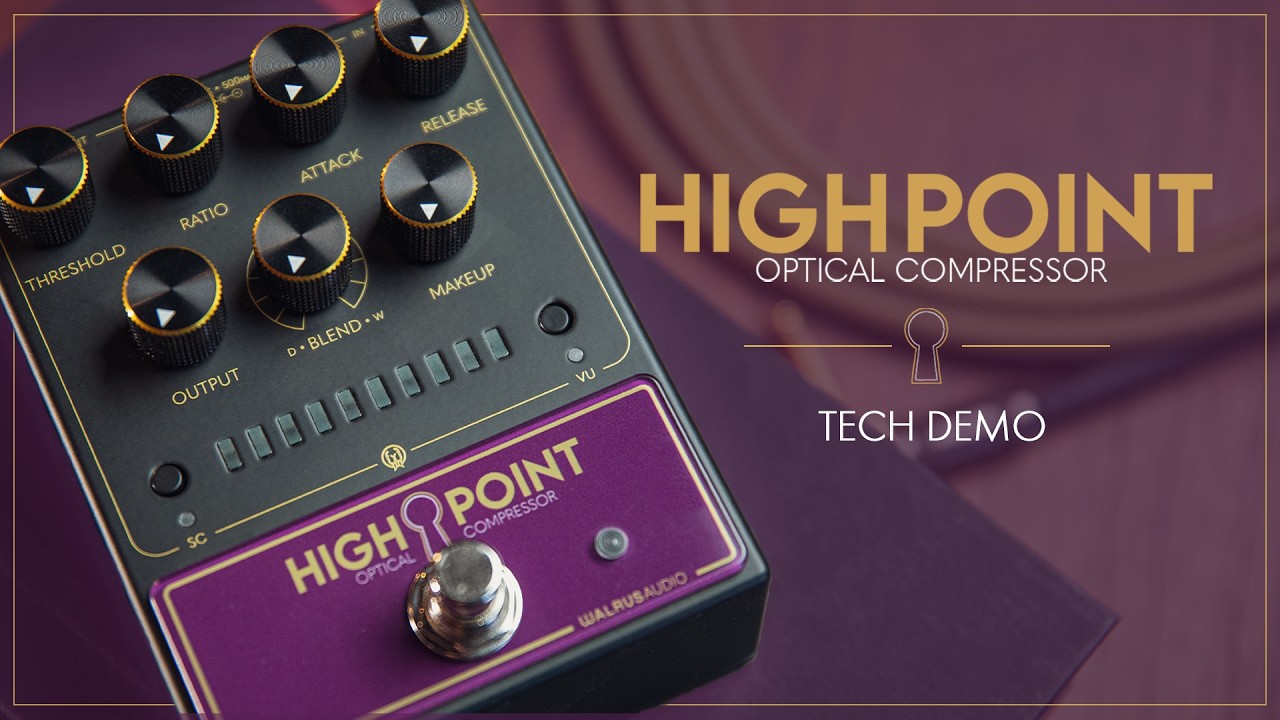 Walrus Audio Highpoint Analog Optical Compressor Technical Demo