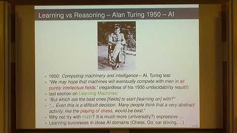 Dr. Josef Urban | Combining Machine Learning and Automated Reasoning: Some Training Examples