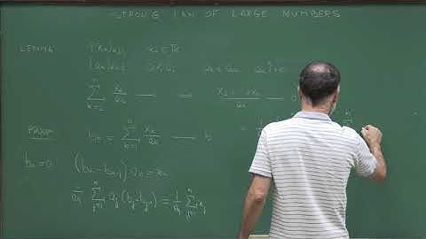 Master Program: Probability Theory - Lecture 13: The strong law of large numbers